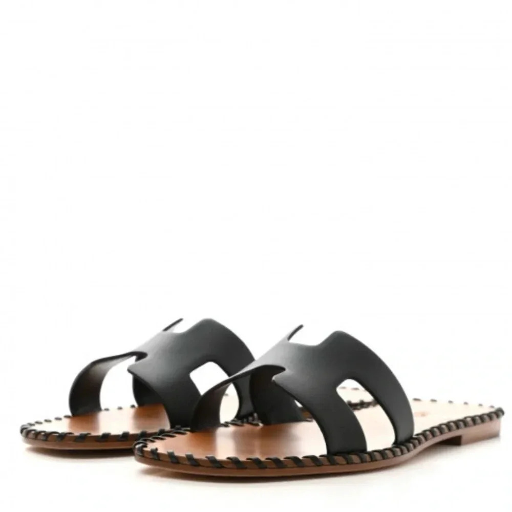 Hermes
Box Calfskin Braided
Oran Sandals EU 38 Black - Picture 2 of 14